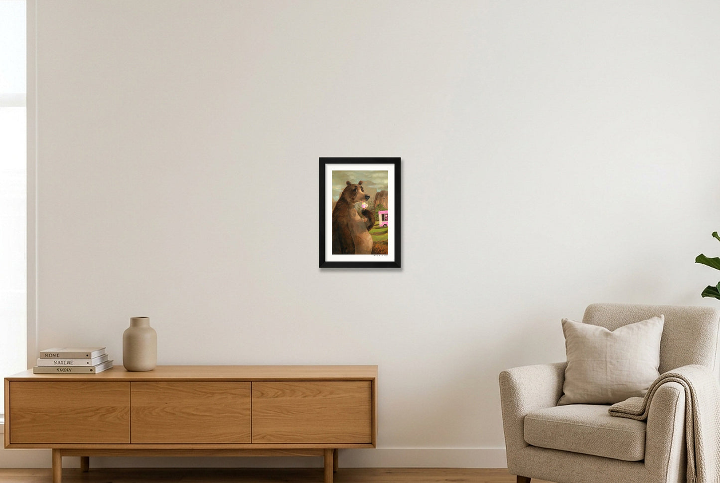 Mr Three Scoops — A4 (21×30cm, 8×12") Black Frame