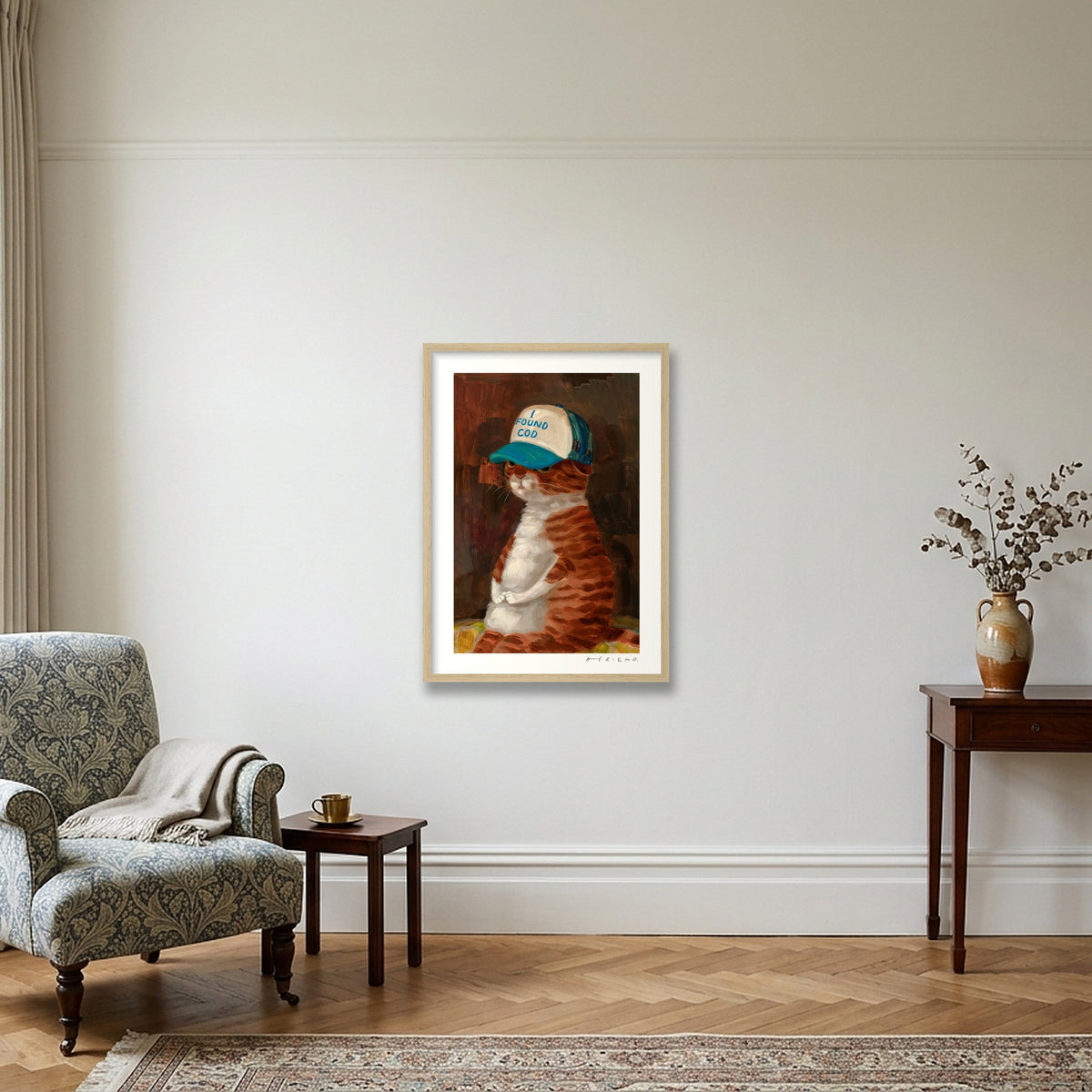 I Found Cod — 42×59cm, 17×23" Oak Frame