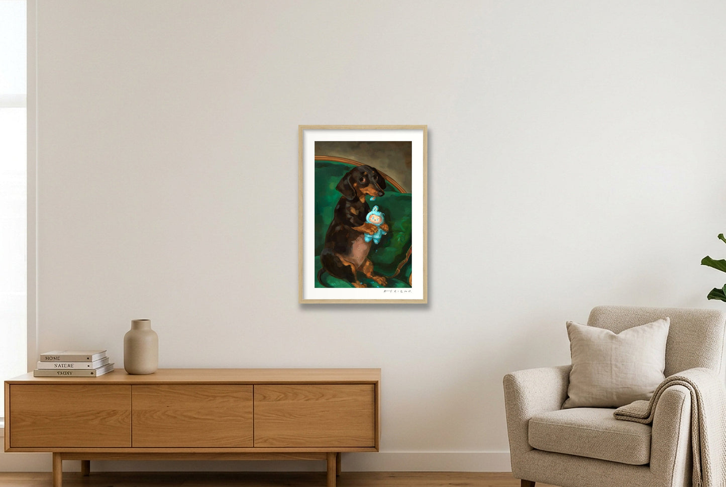 Love Bite — A2 (42×59cm, 17×23") Oak Frame