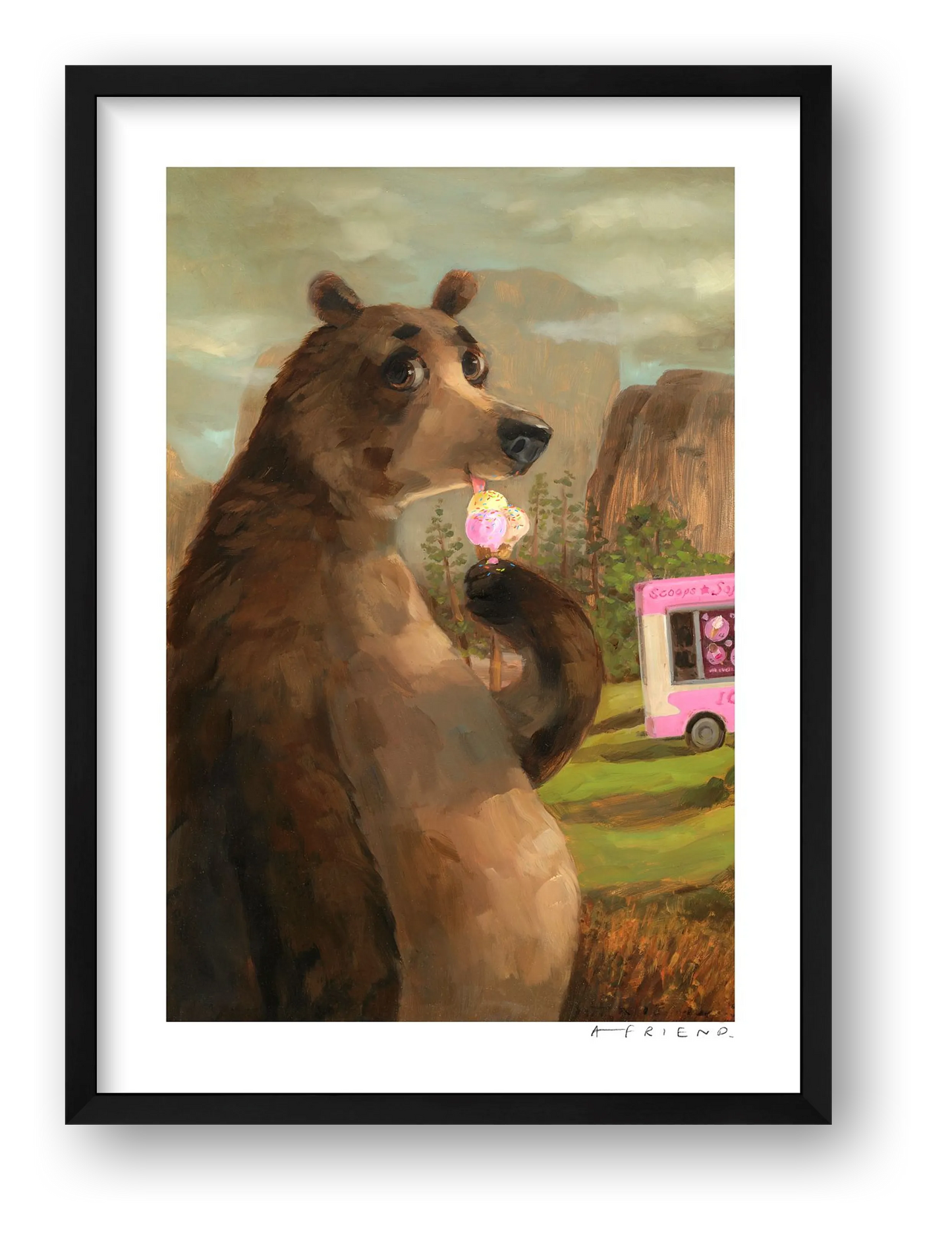 Mr Three Scoops — framed