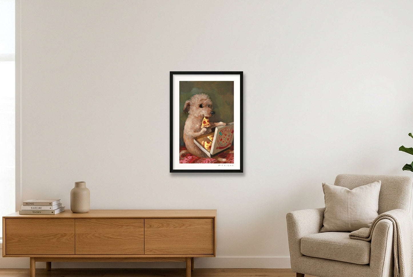 Pizza Lover — A2 (42×59cm, 17×23") Black Frame