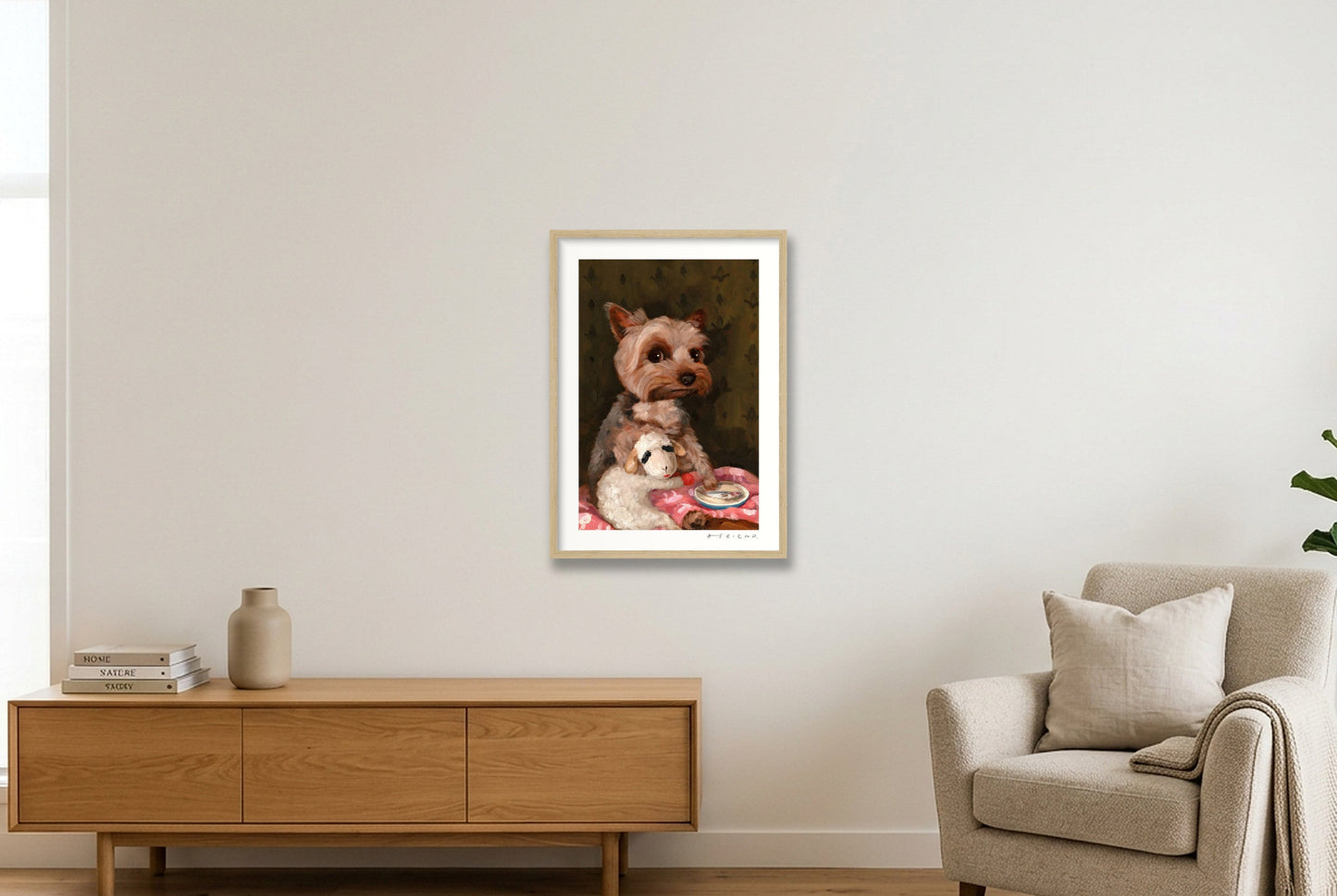 Ivy — A2 (42×59cm, 17×23") Oak Frame